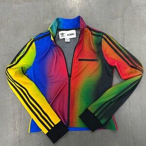 Paolina Russo Adidas Rainbow Zip-Up Jacket